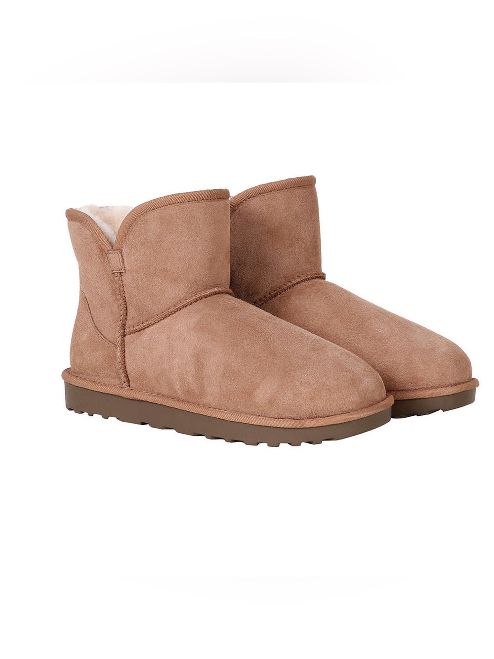 Kirkland Signature Short Suede Ankle Boots - Chestnut Brown size 9 NWT